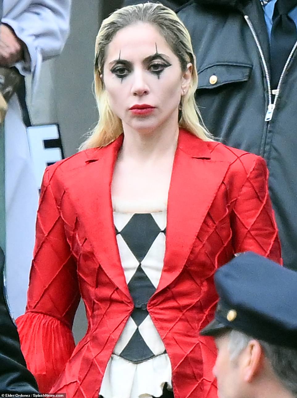 Lady Gaga is spotted for the first time as Harley Quinn as she films ...